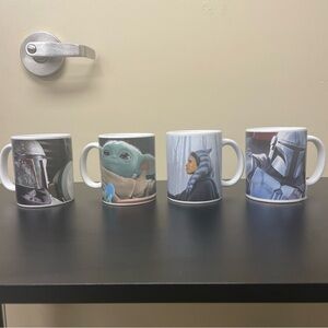 Galerie Star Wars Mugs Chewbacca Mandalorian 8 oz mugs set of 4